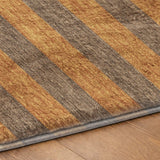 9' X 12' Brown And Copper Striped Shag Washable Area Rug With UV Protection - HomeRoots - Flyclothing LLC