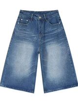 Men's Washed Denim Shorts with Pockets - Trendsi - Flyclothing LLC