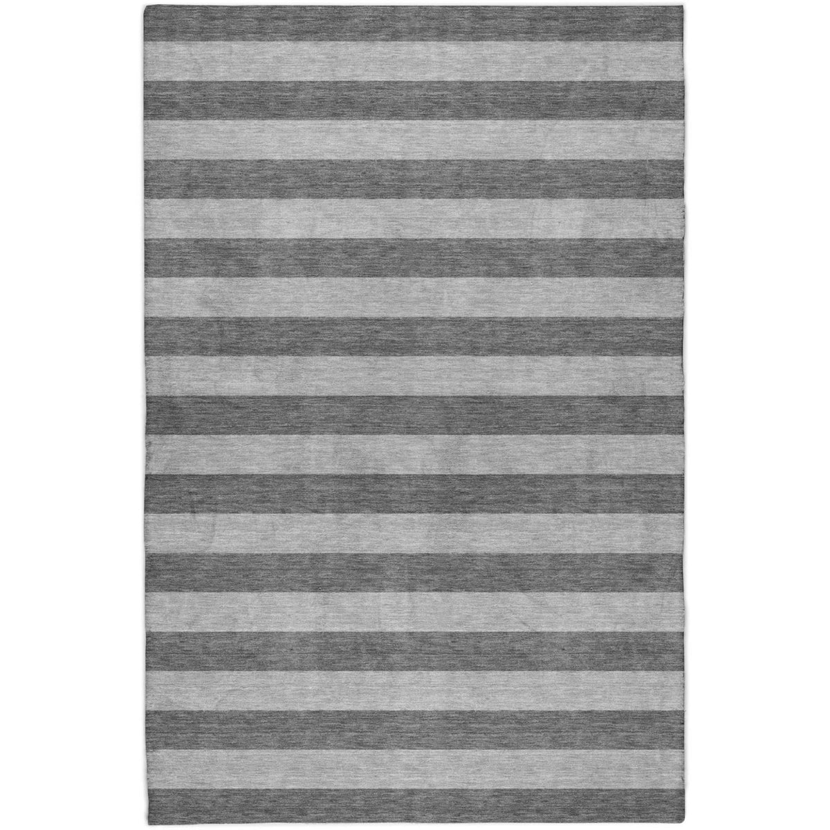 8' X 10' Granite Gray And Gray Striped Shag Washable Area Rug With UV Protection - HomeRoots - Flyclothing LLC