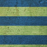 8' Navy Blue And Green Striped Shag Washable Round Rug With UV Protection - HomeRoots - Flyclothing LLC