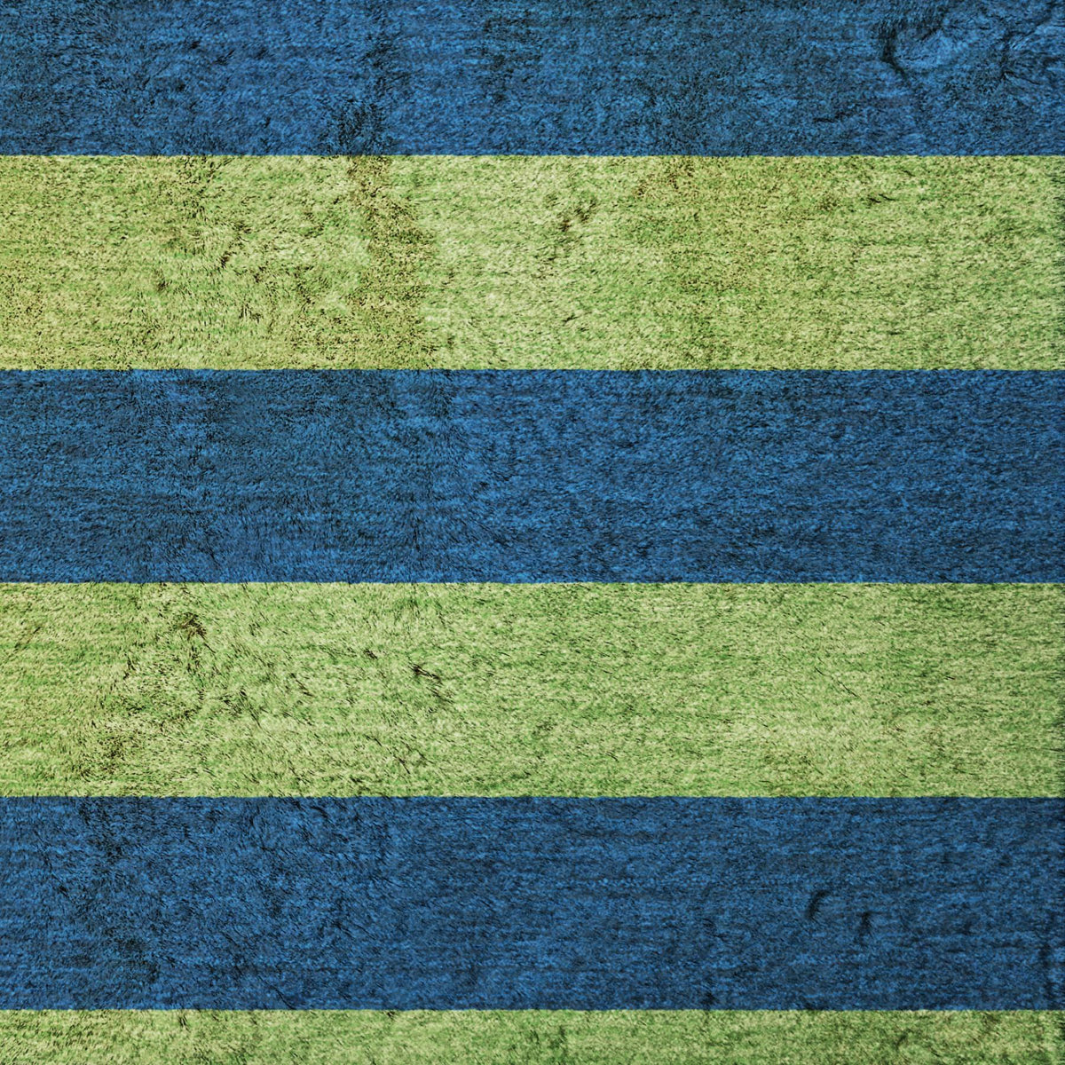 8' X 10' Navy Blue And Green Striped Shag Washable Area Rug With UV Protection - HomeRoots - Flyclothing LLC