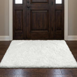 3' X 5' Pewter And Gray Striped Shag Washable Area Rug With UV Protection - HomeRoots - Flyclothing LLC