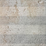 8' Pewter And Gray Striped Shag Washable Round Rug With UV Protection - HomeRoots - Flyclothing LLC