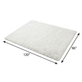 8' X 10' Pewter And Gray Striped Shag Washable Area Rug With UV Protection - HomeRoots - Flyclothing LLC