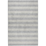 10' X 14' Pewter And Gray Striped Shag Washable Area Rug With UV Protection - HomeRoots - Flyclothing LLC