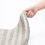 10' X 14' Pewter And Gray Striped Shag Washable Area Rug With UV Protection - HomeRoots - Flyclothing LLC