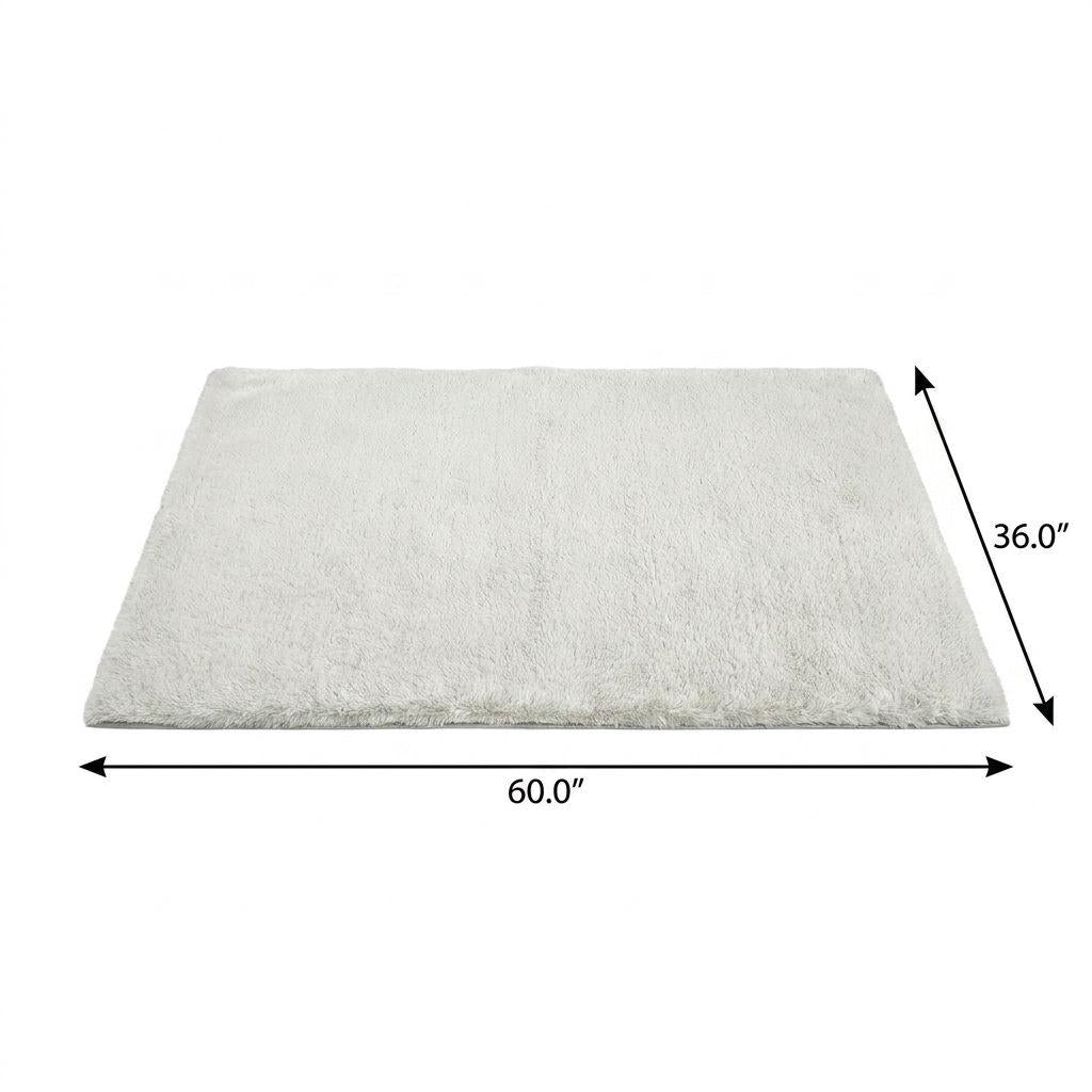 3' X 5' Silver And Gold Striped Shag Washable Area Rug With UV Protection - HomeRoots - Flyclothing LLC