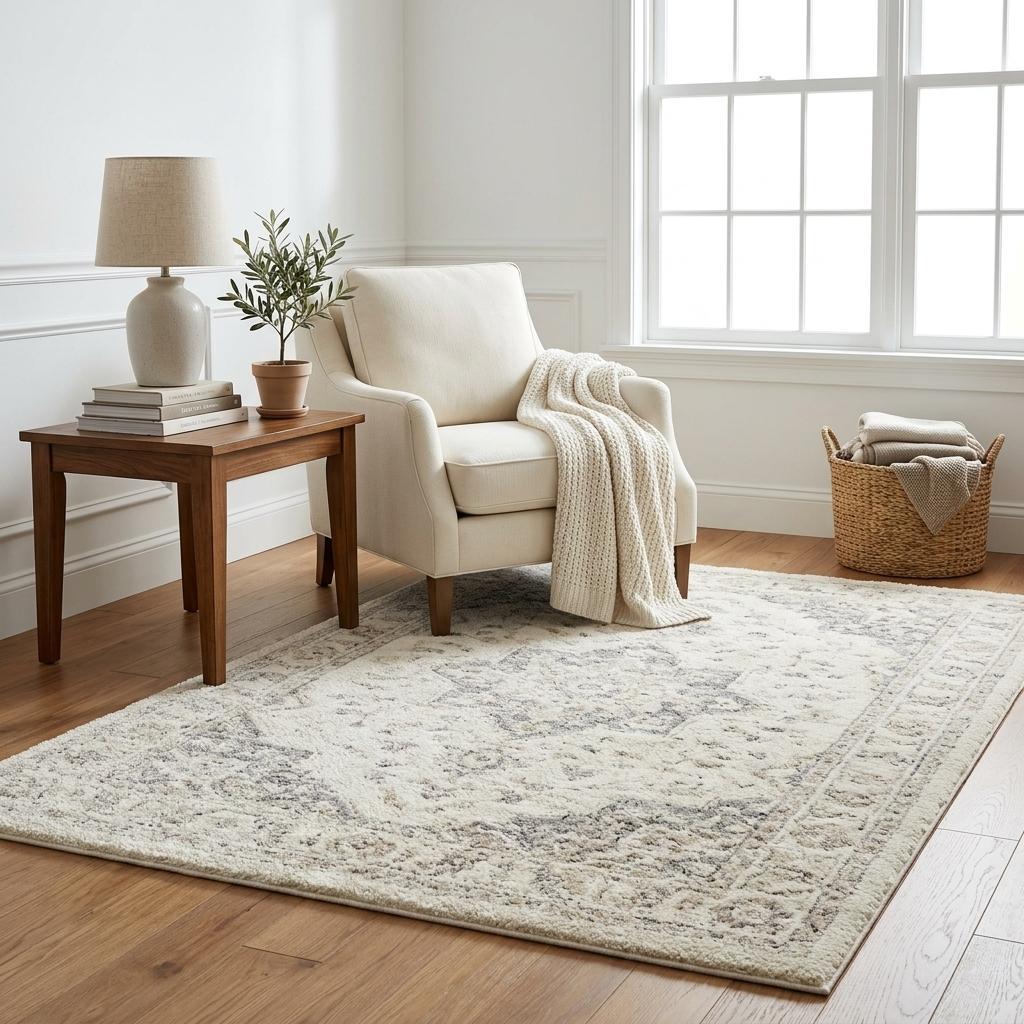5' X 8' Silver And Gold Striped Shag Washable Area Rug With UV Protection - HomeRoots - Flyclothing LLC