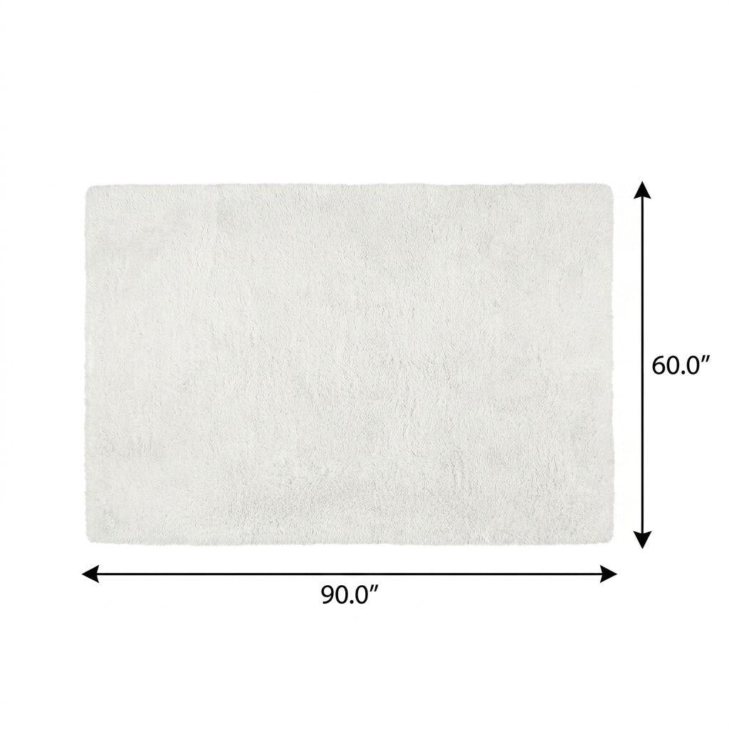5' X 8' Silver And Gold Striped Shag Washable Area Rug With UV Protection - HomeRoots - Flyclothing LLC