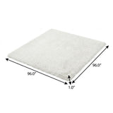8' Silver And Gold Striped Shag Washable Round Rug With UV Protection - HomeRoots - Flyclothing LLC