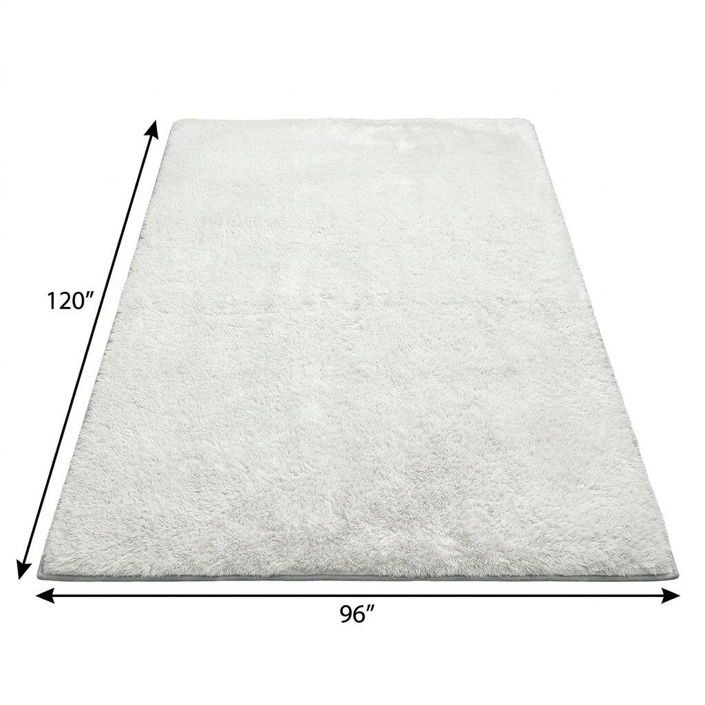 8' X 10' Silver And Gold Striped Shag Washable Area Rug With UV Protection - HomeRoots - Flyclothing LLC