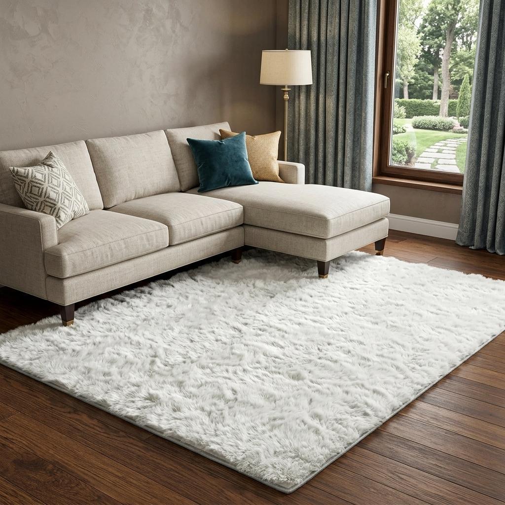 9' X 12' Silver And Gold Striped Shag Washable Area Rug With UV Protection - HomeRoots - Flyclothing LLC
