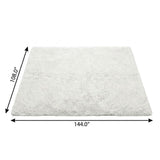 9' X 12' Silver And Gold Striped Shag Washable Area Rug With UV Protection - HomeRoots - Flyclothing LLC