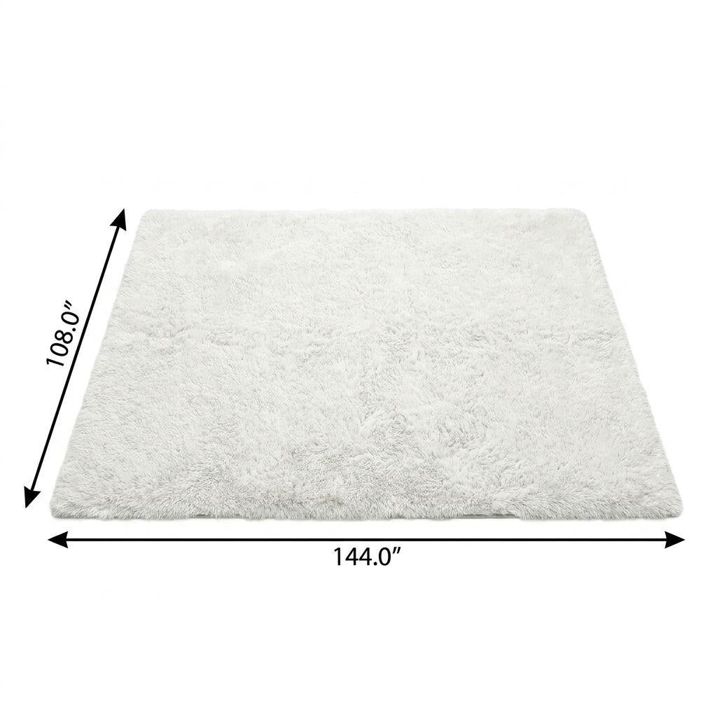 9' X 12' Silver And Gold Striped Shag Washable Area Rug With UV Protection - HomeRoots - Flyclothing LLC