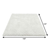 10' X 14' Silver And Gold Striped Shag Washable Area Rug With UV Protection - HomeRoots - Flyclothing LLC