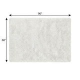 5' X 8' Turquoise And Ivory Striped Shag Washable Area Rug With UV Protection - HomeRoots - Flyclothing LLC