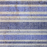 5' X 8' Blue And Ivory Striped Shag Washable Area Rug With UV Protection - HomeRoots - Flyclothing LLC