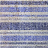 10' X 14' Blue And Ivory Striped Shag Washable Area Rug With UV Protection - HomeRoots - Flyclothing LLC