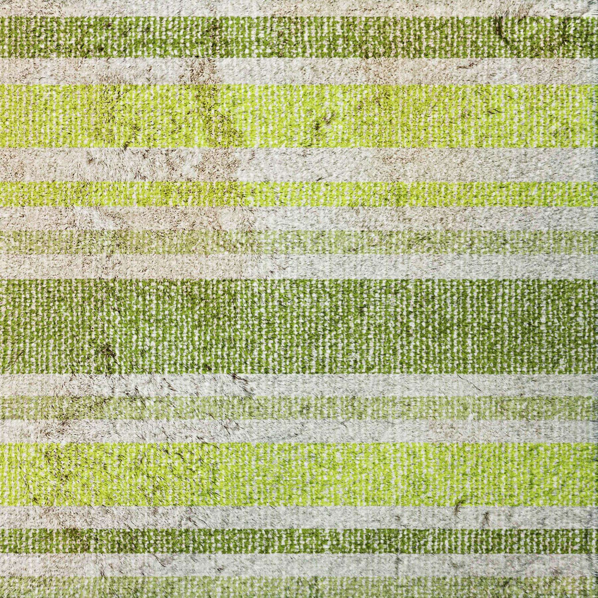 8' Fern Green And Green Striped Shag Washable Round Rug With UV Protection - HomeRoots - Flyclothing LLC