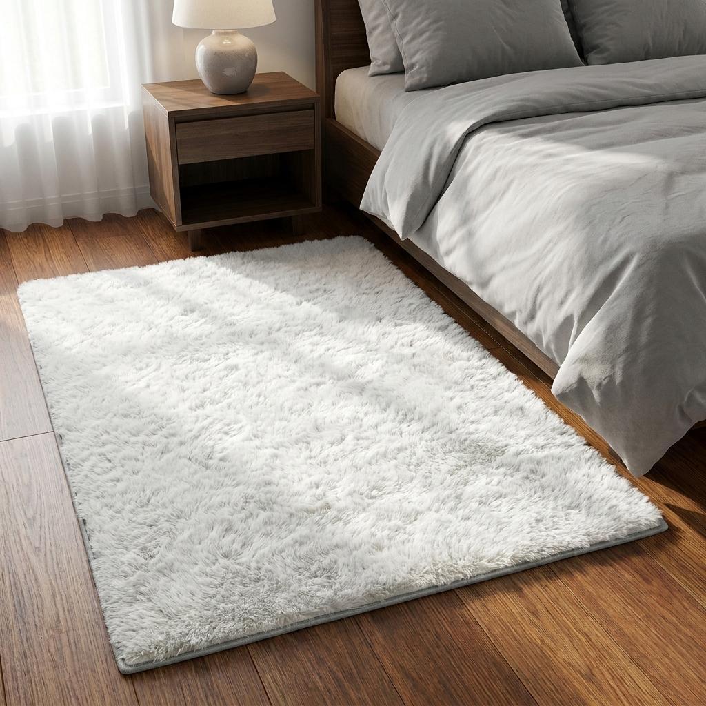 3' X 5' Ivory And Gray Striped Shag Washable Area Rug With UV Protection - HomeRoots - Flyclothing LLC