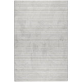 3' X 5' Ivory And Gray Striped Shag Washable Area Rug With UV Protection - HomeRoots - Flyclothing LLC