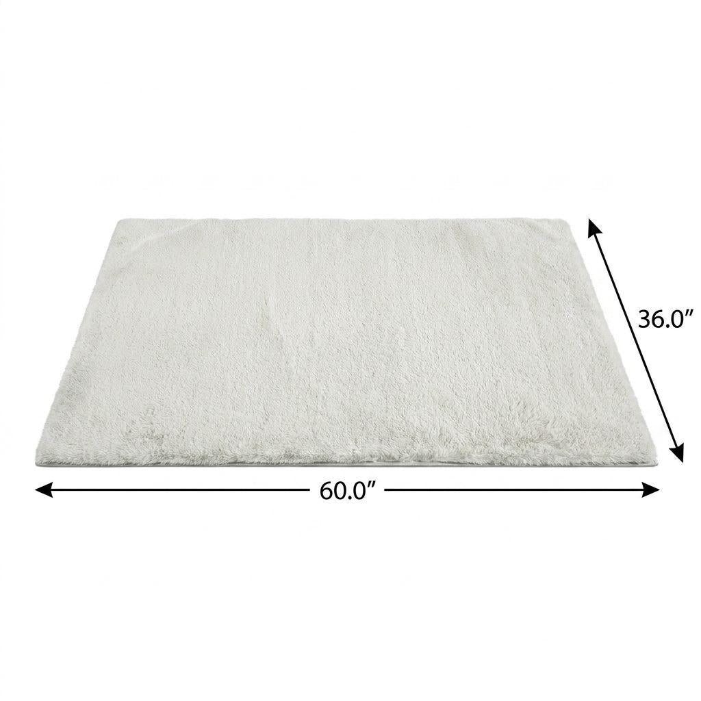3' X 5' Ivory And Gray Striped Shag Washable Area Rug With UV Protection - HomeRoots - Flyclothing LLC