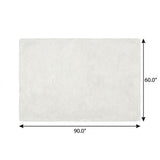 5' X 8' Ivory And Gray Striped Shag Washable Area Rug With UV Protection - HomeRoots - Flyclothing LLC
