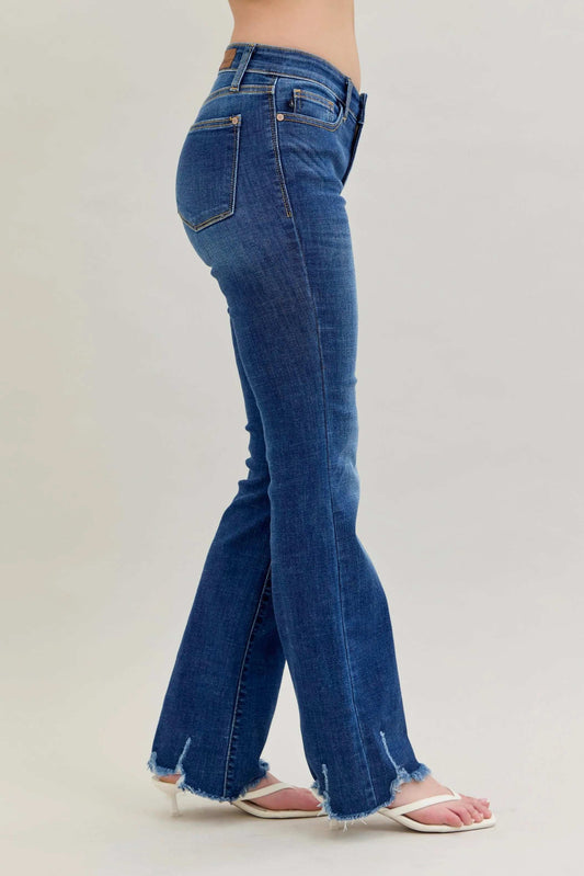 Judy Blue Full Size Mid-rise Non-distressed Hem Bootcut Jeans Plus Size - Trendsi - Flyclothing LLC
