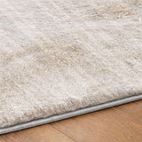 10' X 14' Ivory And Gray Striped Shag Washable Area Rug With UV Protection - HomeRoots - Flyclothing LLC