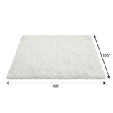 10' X 14' Ivory And Gray Striped Shag Washable Area Rug With UV Protection - HomeRoots - Flyclothing LLC