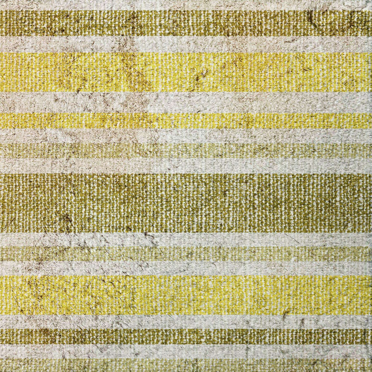 10' X 14' Khaki And Gold Striped Shag Washable Area Rug With UV Protection - HomeRoots - Flyclothing LLC