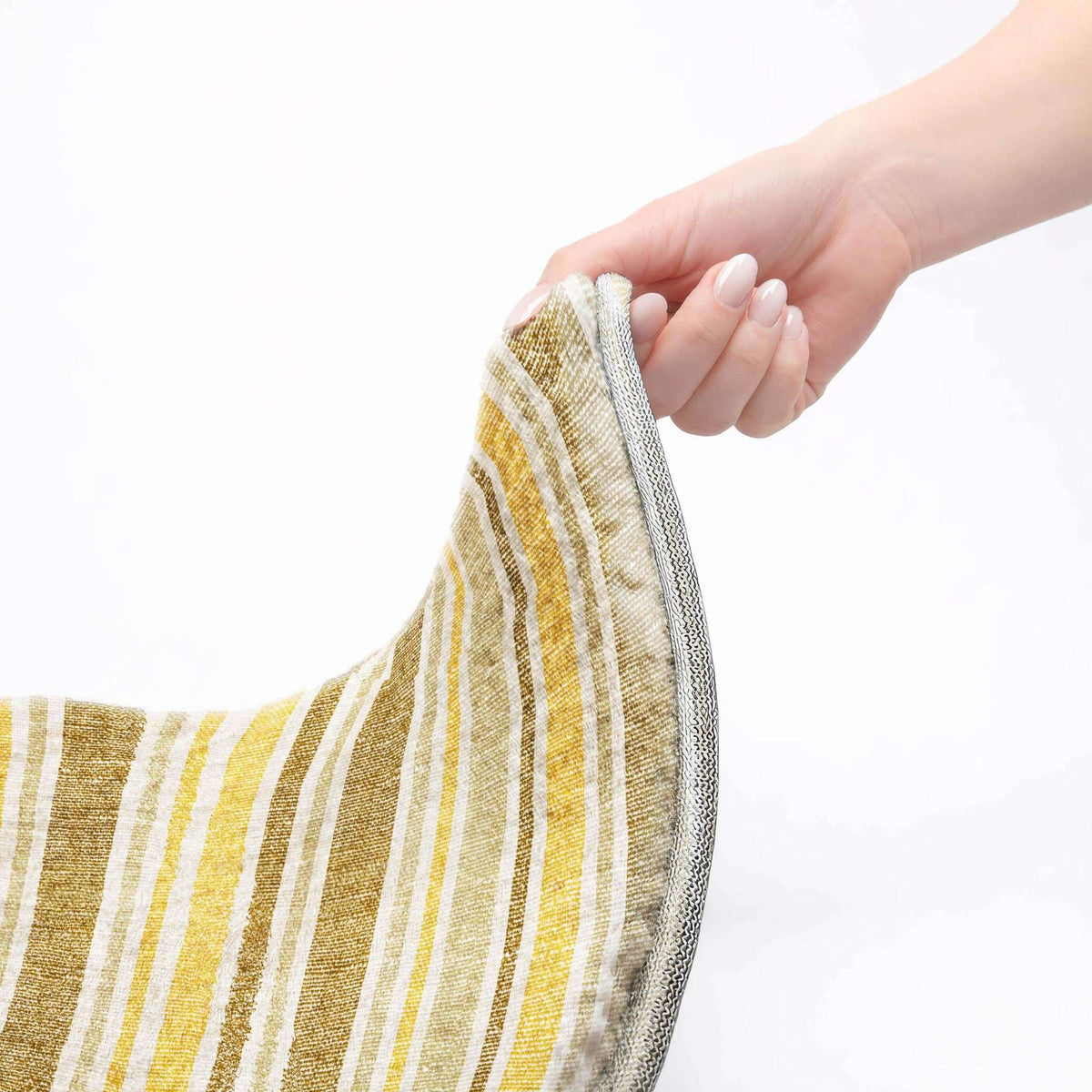 5' X 8' Brown And Gold Striped Shag Washable Area Rug With UV Protection - HomeRoots - Flyclothing LLC