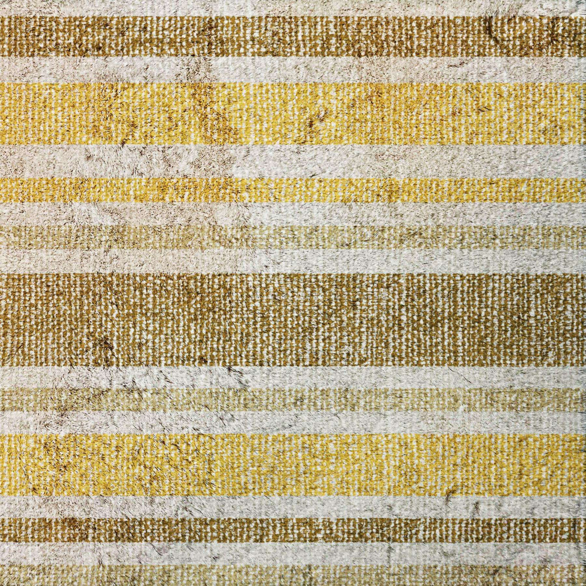 5' X 8' Brown And Gold Striped Shag Washable Area Rug With UV Protection - HomeRoots - Flyclothing LLC