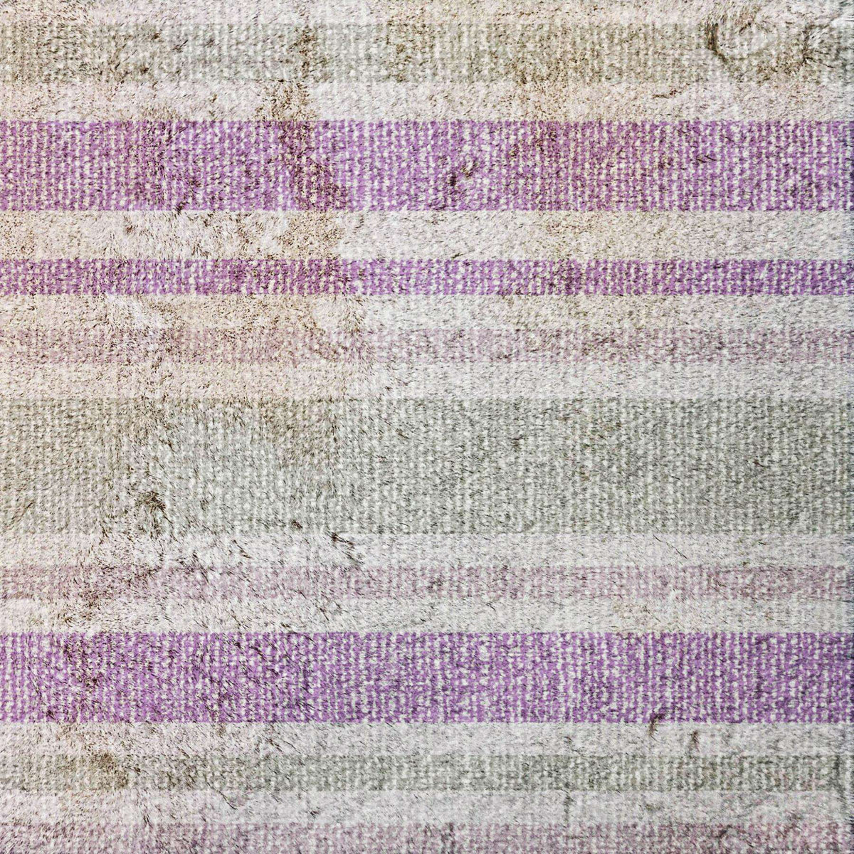 10' X 14' Pearl And Purple Striped Shag Washable Area Rug With UV Protection - HomeRoots - Flyclothing LLC