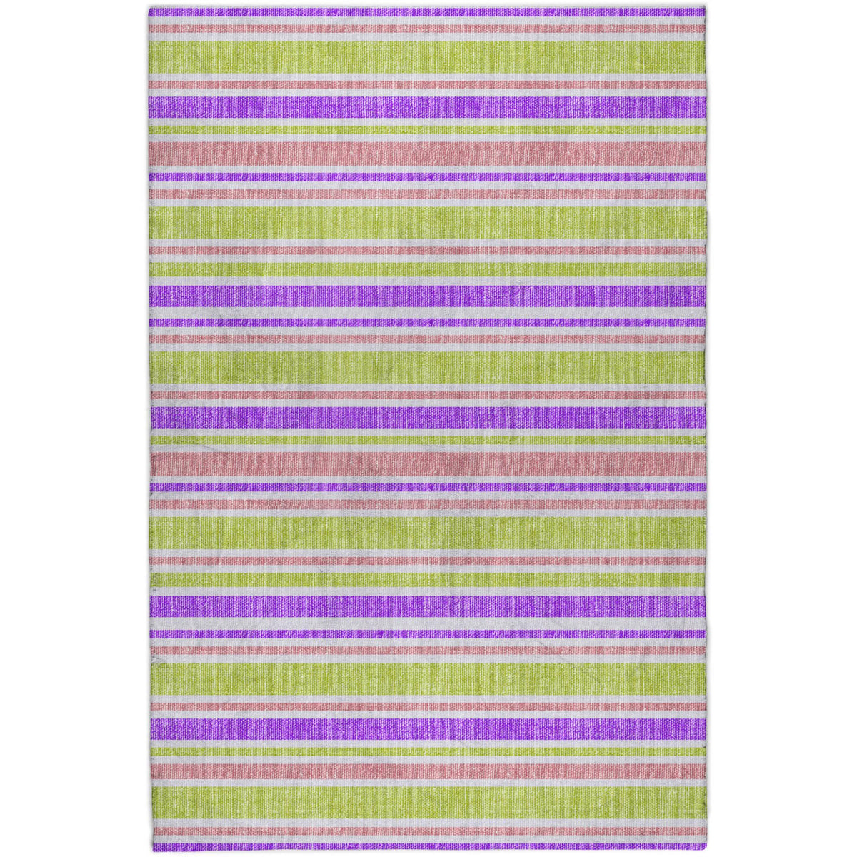 5' X 8' Purple And Blush Striped Shag Washable Area Rug With UV Protection - HomeRoots - Flyclothing LLC