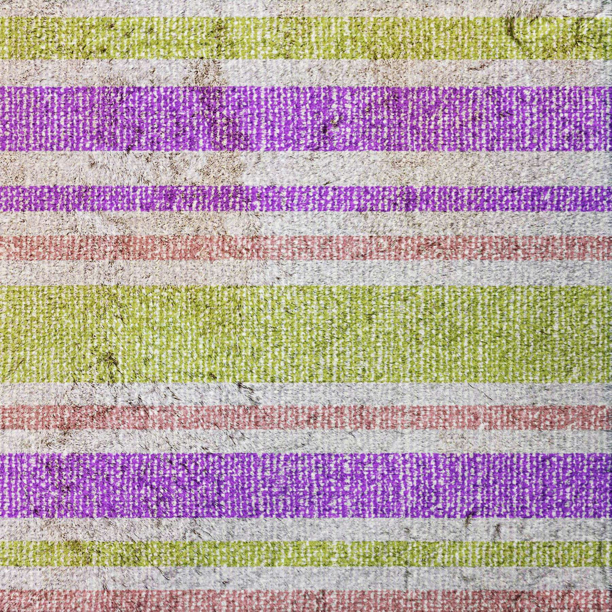 9' X 12' Purple And Blush Striped Shag Washable Area Rug With UV Protection - HomeRoots - Flyclothing LLC