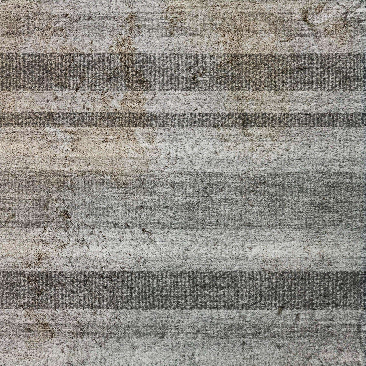 3' X 5' Silver And Gray Striped Shag Washable Area Rug With UV Protection - HomeRoots - Flyclothing LLC