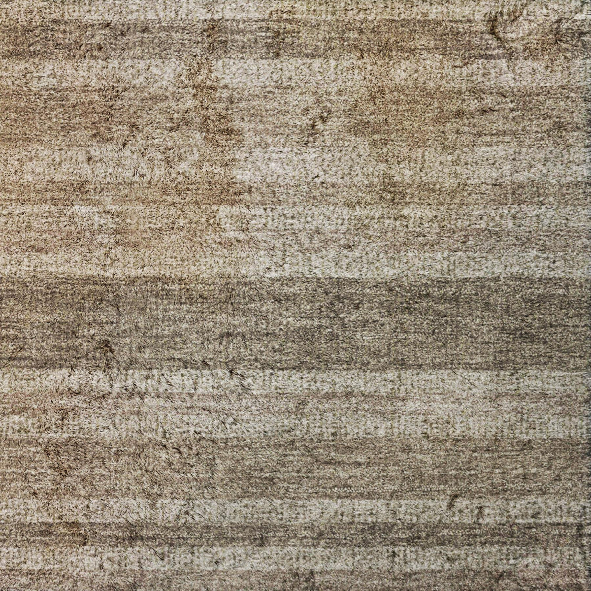 8' X 10' Taupe And Brown Striped Shag Washable Area Rug With UV Protection - HomeRoots - Flyclothing LLC