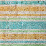 9' X 12' Teal And Orange Striped Shag Washable Area Rug With UV Protection - HomeRoots - Flyclothing LLC