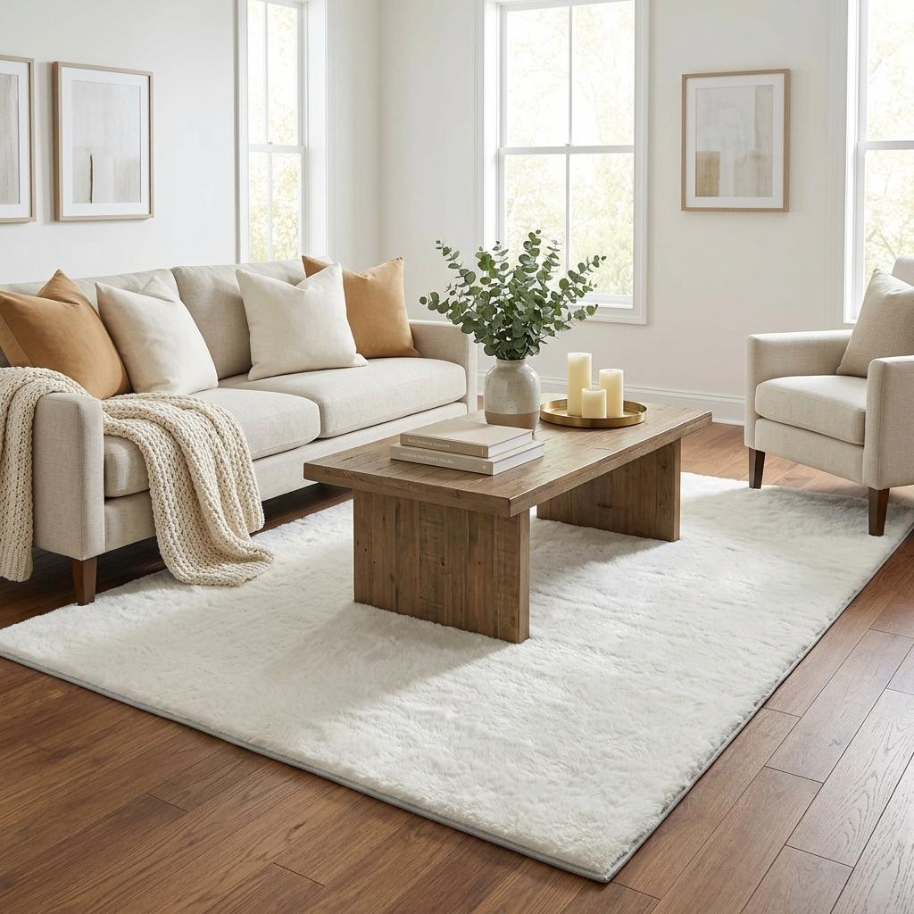 5' X 8' Beige And Gold Geometric Shag Washable Area Rug With UV Protection - HomeRoots - Flyclothing LLC