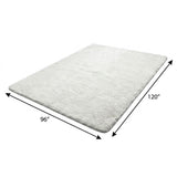 8' X 10' Beige And Gold Geometric Shag Washable Area Rug With UV Protection - HomeRoots - Flyclothing LLC