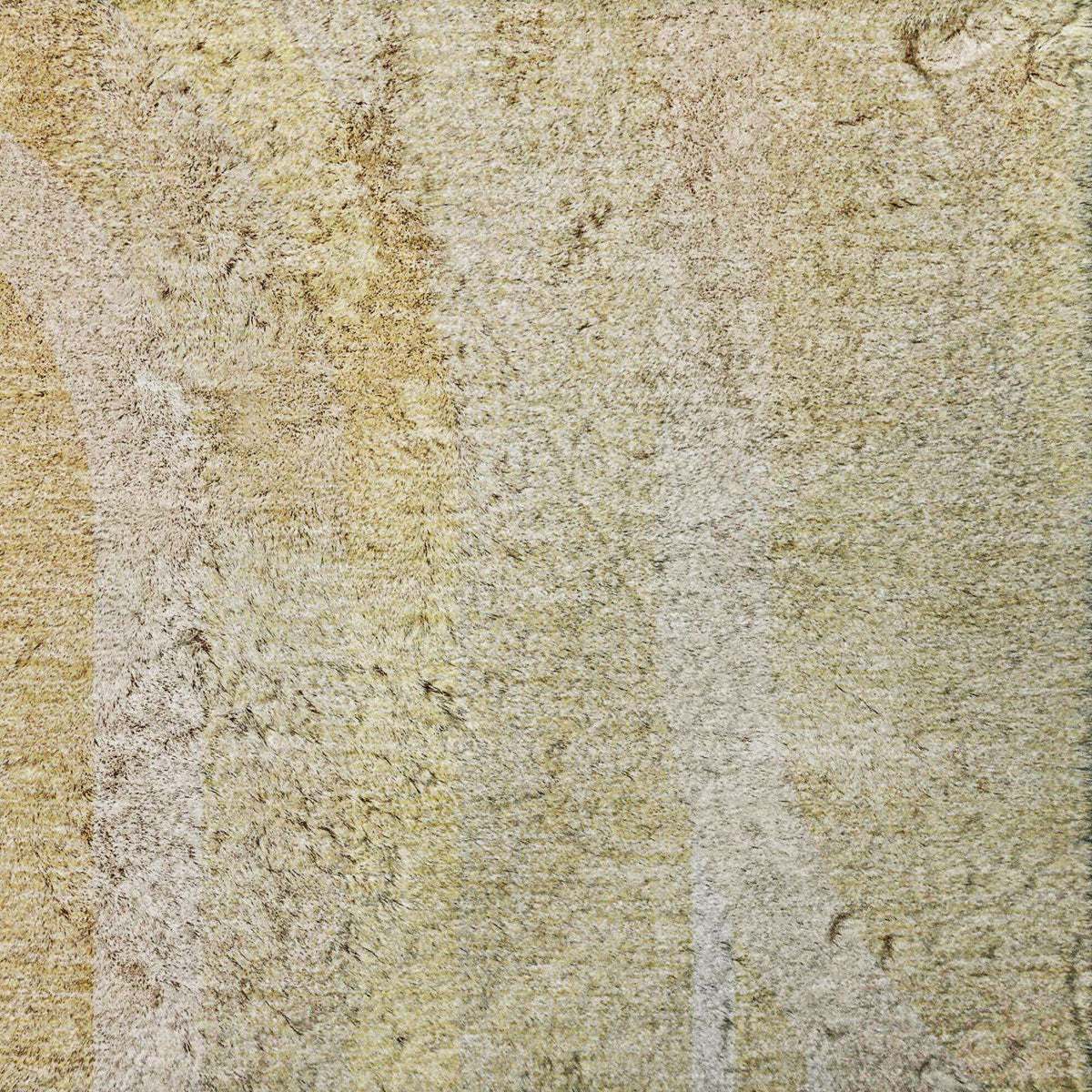 9' X 12' Beige And Gold Geometric Shag Washable Area Rug With UV Protection - HomeRoots - Flyclothing LLC