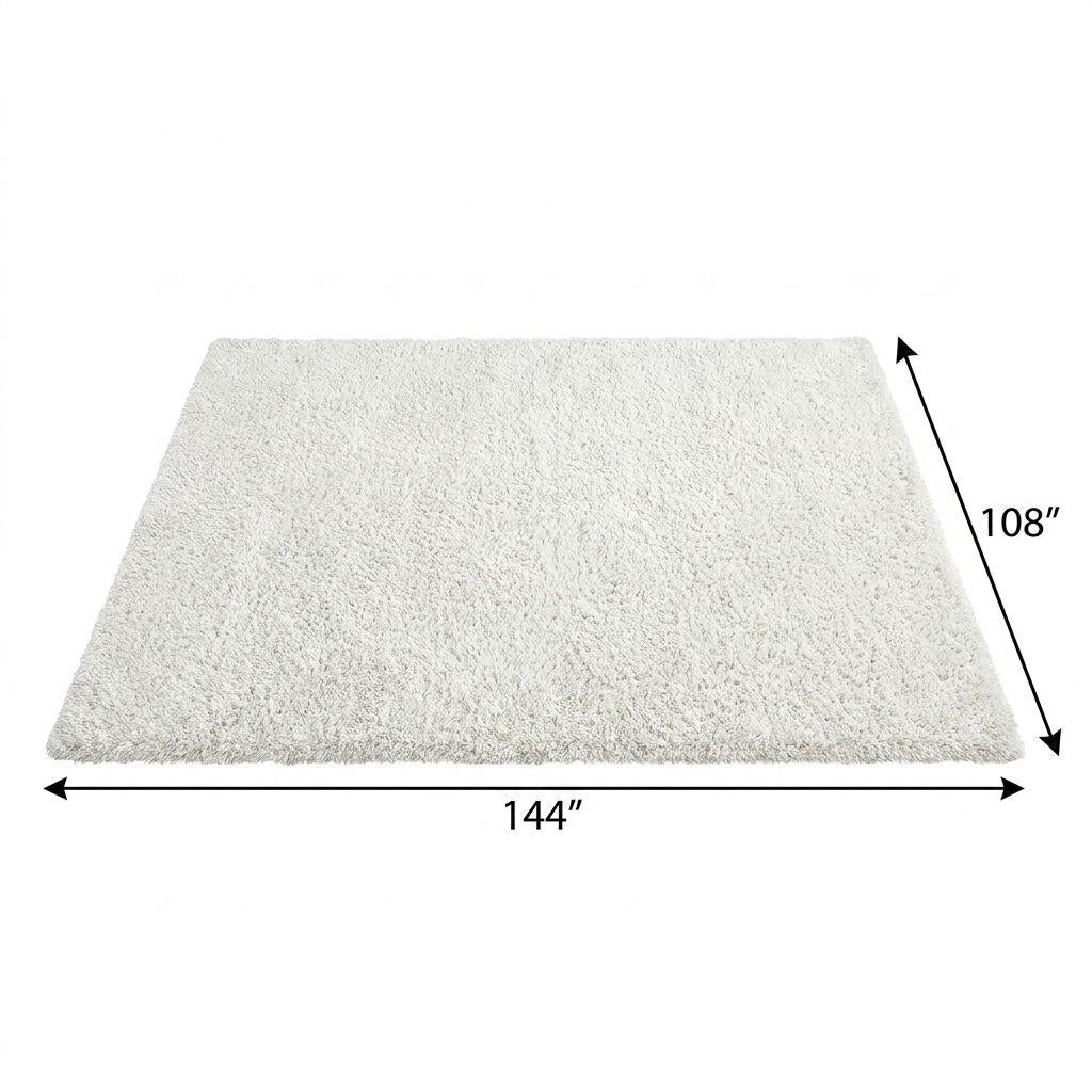 9' X 12' Beige And Gold Geometric Shag Washable Area Rug With UV Protection - HomeRoots - Flyclothing LLC