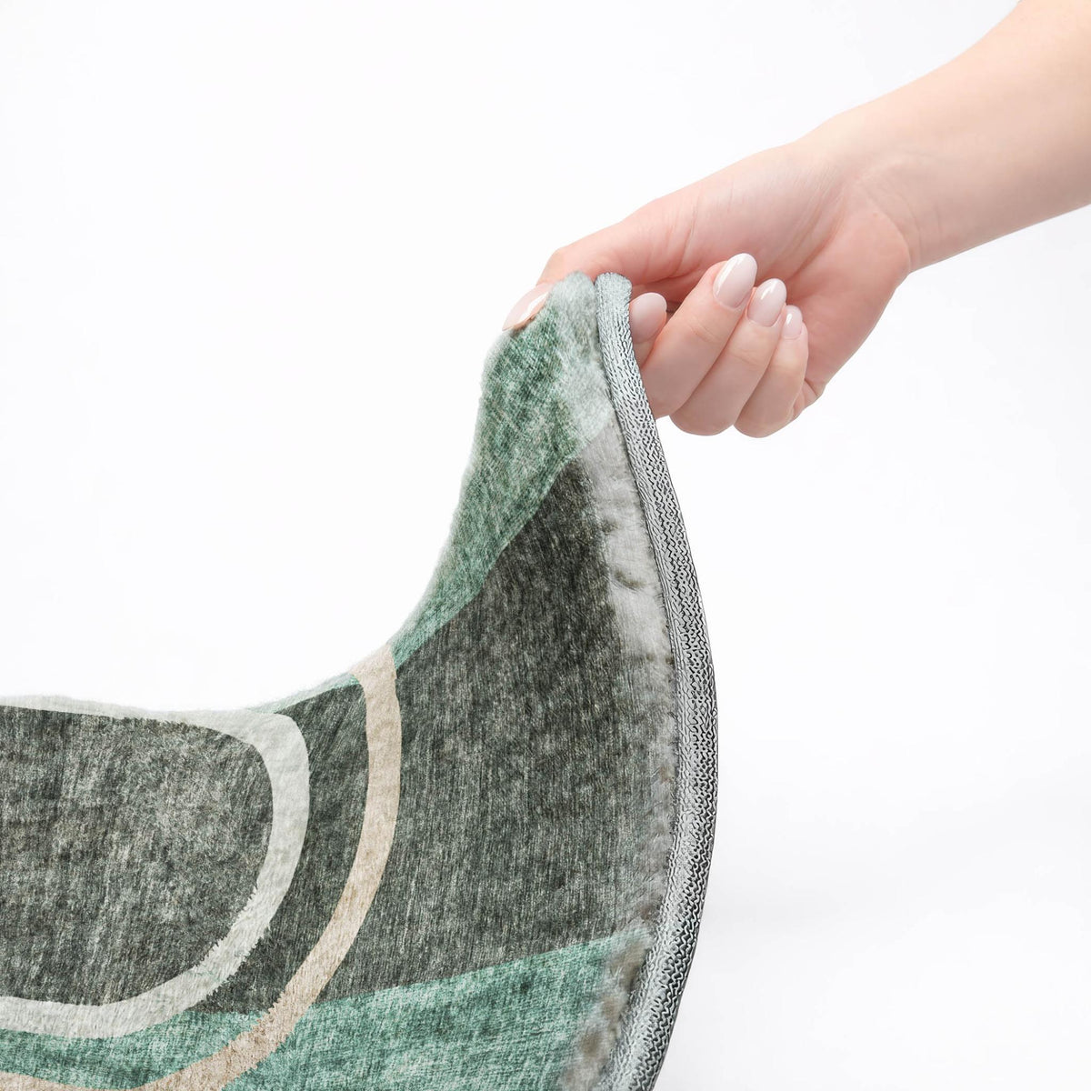 10' X 14' Emerald And Fern Green Geometric Shag Washable Area Rug With UV Protection - HomeRoots - Flyclothing LLC