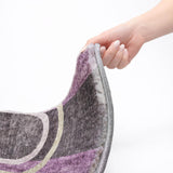 3' X 5' Purple And Plum Geometric Shag Washable Area Rug With UV Protection - HomeRoots - Flyclothing LLC