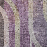 8' Purple And Plum Geometric Shag Washable Round Rug With UV Protection - HomeRoots - Flyclothing LLC