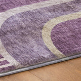 9' X 12' Purple And Plum Geometric Shag Washable Area Rug With UV Protection - HomeRoots - Flyclothing LLC