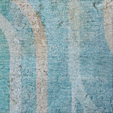 10' X 14' Teal And Denim Blue Geometric Shag Washable Area Rug With UV Protection - HomeRoots - Flyclothing LLC