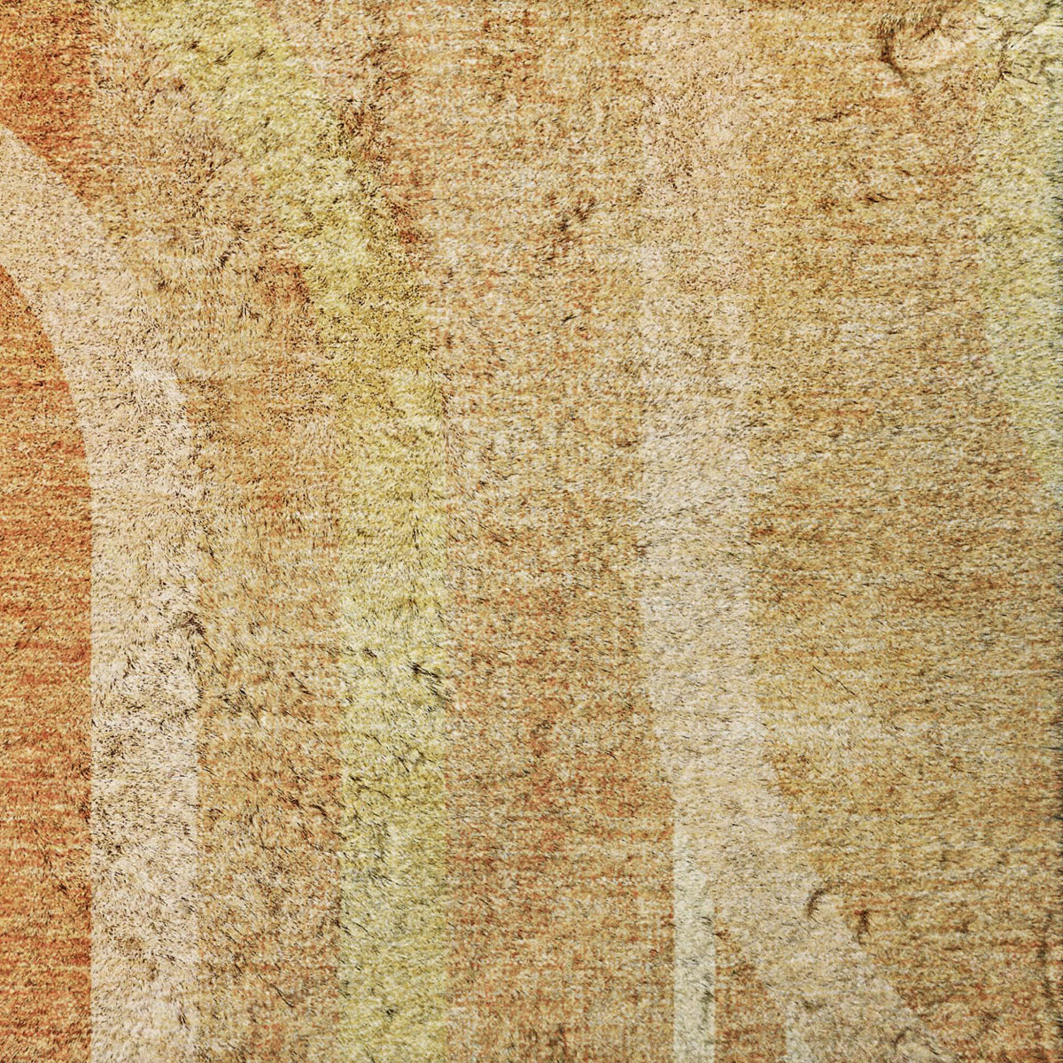 9' X 12' Terra Cotta And Gold Geometric Shag Washable Area Rug With UV Protection - HomeRoots - Flyclothing LLC