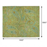 9' X 12' Green And Teal Paisley Shag Washable Area Rug With UV Protection - HomeRoots - Flyclothing LLC